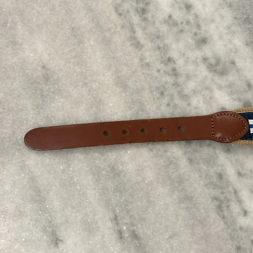 Leather Man Ltd Nautical Flag Embroidered Belt size 28